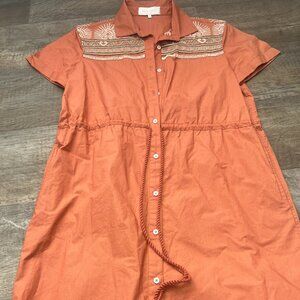 Souk Indigo orange  dress size XS NWOT